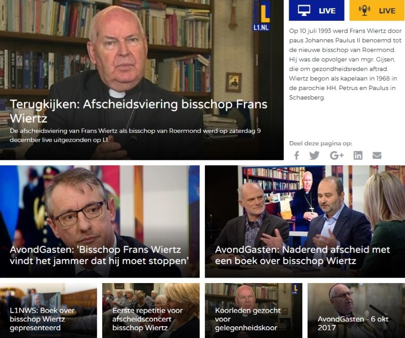 Afscheidsviering en andere reportages L1 terugkijken